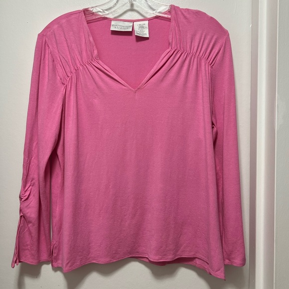 Pink Pullover w/ Ruching - Picture 1 of 6